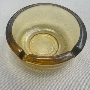 MCM Vintage Viking Glass Smoky Amber Round Smoking Ashtray
